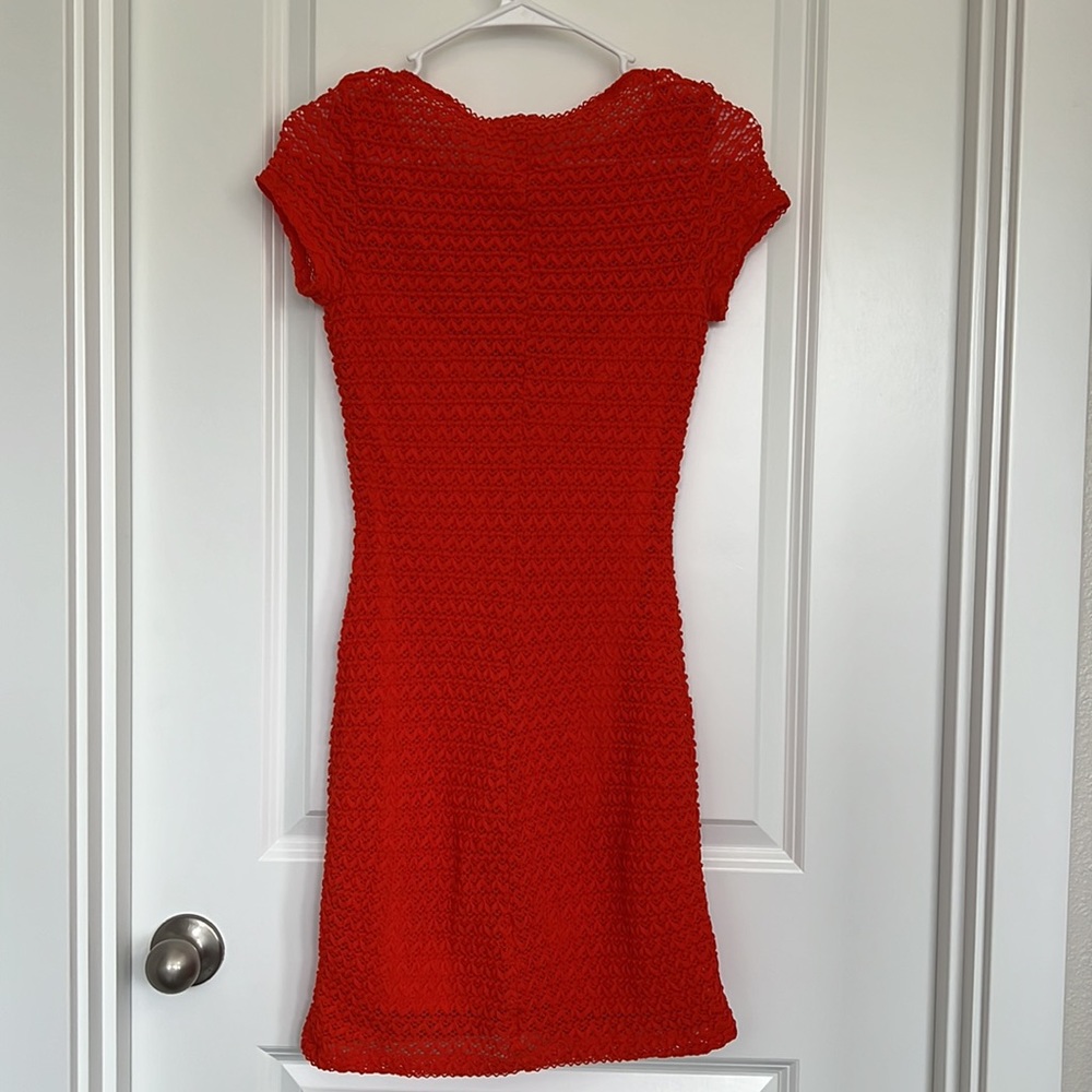 B.Darlin Red Mini Very Stretchy Silhouette Dress Size 9/10 - Picture 5 of 7